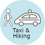 taxi and hiking